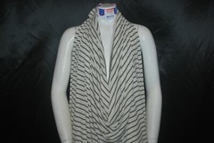 Linen Cotton Rayon Knit Jersey fabric3/16″ Olive 1/2″ Natural Oatmeal Stripes