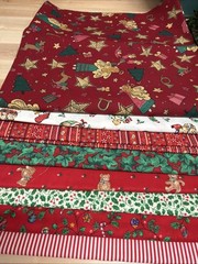 Christmas Quilting Fabric Bundle lot Metallic Cotton 6 Yards Cranston 2 lbs 11oz