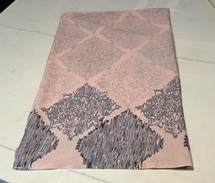 Peach Fabric With Distinctive Design In Black And Grey 4Y By 60” Approximately
