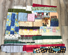 Fabric Scrap Bundle 2 Lbs Mixed Lot #3 Various Sizes and Prints As Photoed