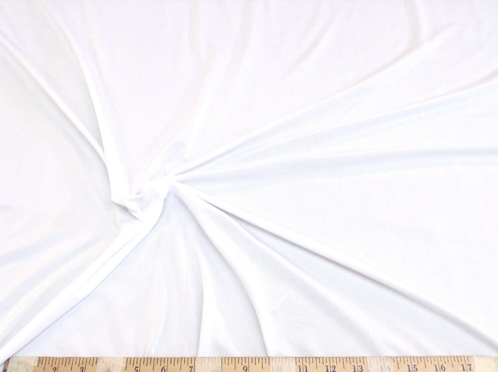 Discount Fabric Light Weight Swimwear Lining 4 way stretch White LY786