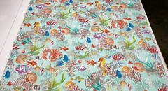 HAMILTON SEAWORLD AQUA BLUE TROPICAL FISHES MULTIUSE FABRIC BY THE YARD 54″W