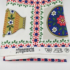 Vintage Pflegeleicht Fabric Dutch/Holland Pitcher and Plate Pattern 2+ Yards