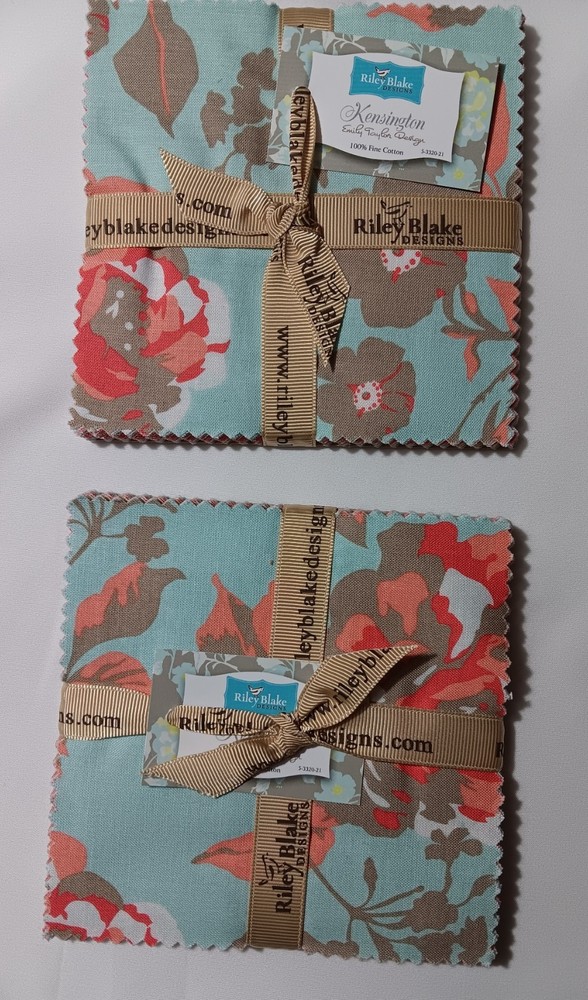 Kensington by Emily Taylor 2- 5″ stackers (charm packs) Riley Blake fabric OOP