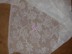 LARGE LOT OF LACE FABRIC 15+ YARDS