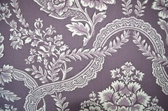 25 + Yds Avail/ Vintage P Kaufman / Plum / Med Weight Cotton Upholstery