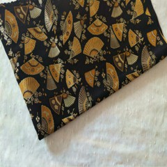 Oriental Japanese Fabric Fan Brocade Kimono Hanfu Cheongsam Vintage DIY