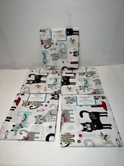 5 Playful Cats Sewing Fabric Fat Quarter 18×21-inch Cotton Craft Quilt Clothing