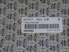 5166. FLEUR-CARAMEL by Jenni Calo for CONNECTING THREADS COTTON – 43″ x 1.5 yds.