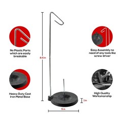 Single Cone Spool Stand Alone Cast Iron Thread Holder Fits Black