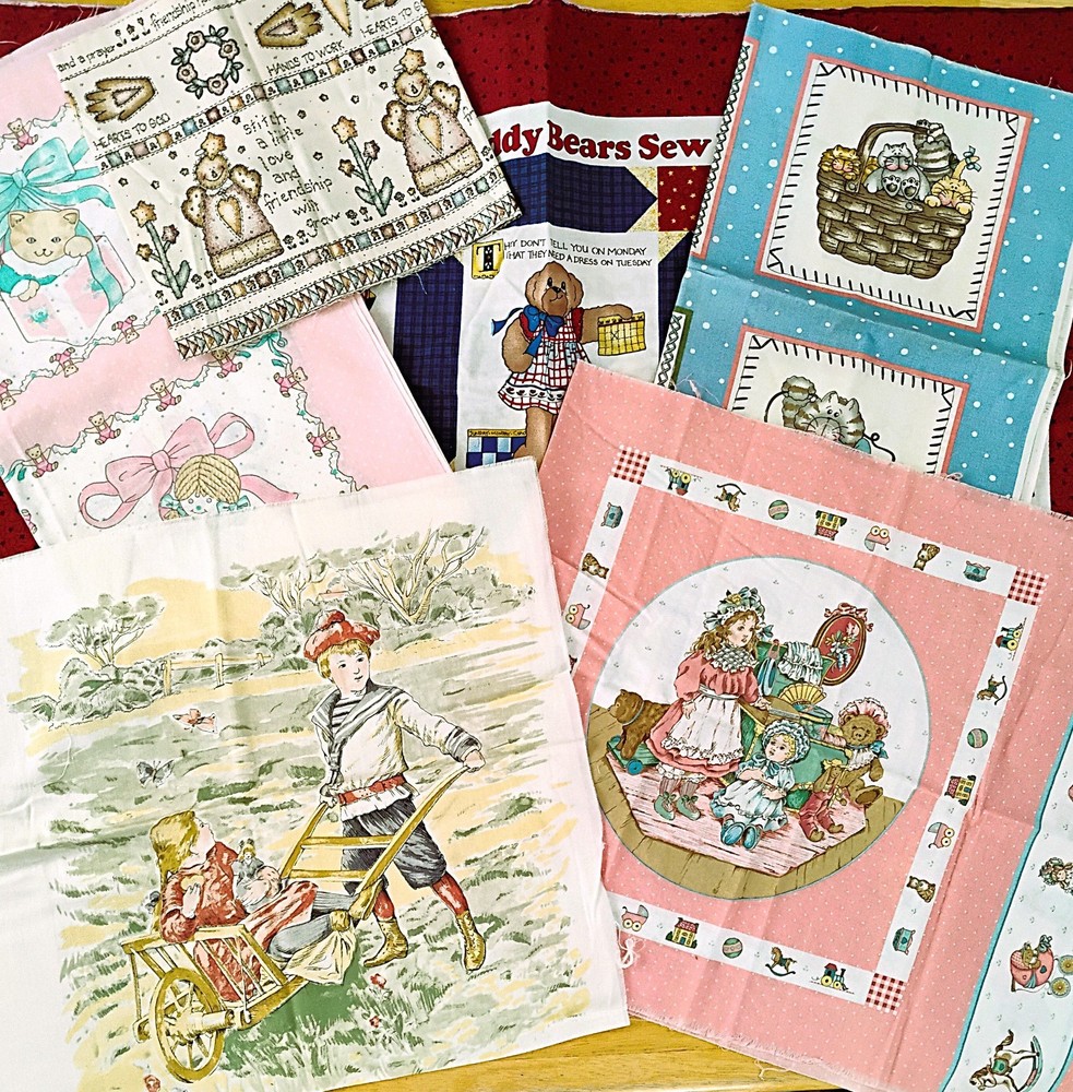 Quilt Block & Tops Fabric Panels Quilting Pillow Wallhanging Throws Children