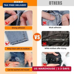 3Pcs Fabric Glue Permanent, 60 ML Washable Clear Clothing Glue, Super Fabric Glu