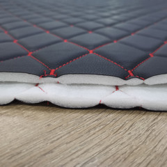 Faux Leather Fabric Foam Quilted Waterproof DIY Car Seat Mat Upholstery Material