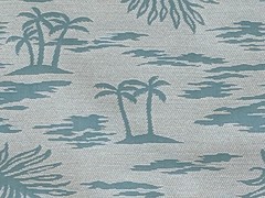 Tropical Palm Tree Island and Palm Leaf Pattern Upholstery Fabric 8 yards