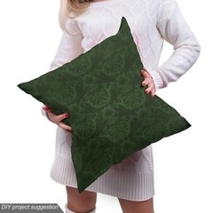 Hunter Green Victorian Damask Waterproof Fabric 58×72