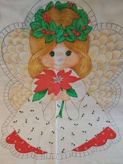 Spring Mills Christmas Angel Pillow Project Panels, Pattern 7568, VTG 1986