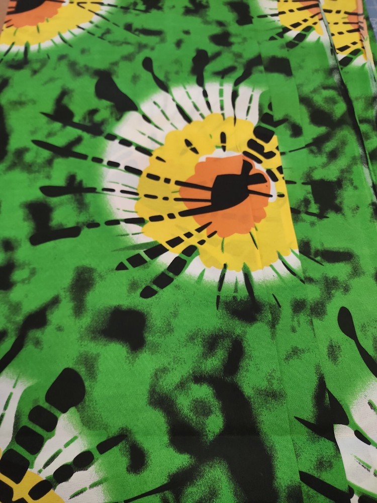 Recycled Indonesia Fabric Color Burst Green 36 Wide Sold by the Yard