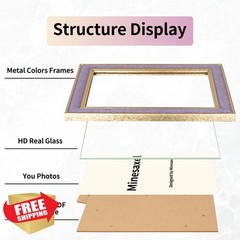 Minesaxel 8×10 Purple Fabric Frames 4pk