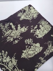 Michael Miller Toile Children Brown Green Quilt Craft Cotton OOP ONE YARD