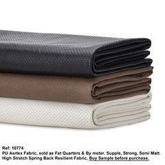 Neotrims FAUX LEATHER PU PVC AirtexFabric, Water Resistant Stretch,Half Meter