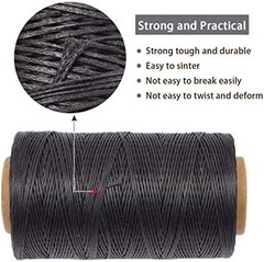 Waxed Thread 284 Yards 150D 0.8MM Leather Sewing Waxed Thread for Shoes Repairin