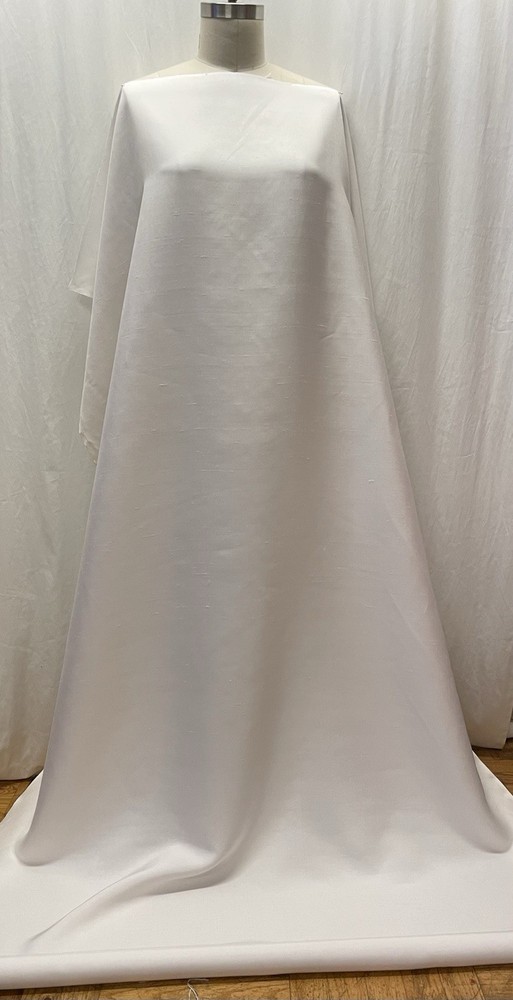 100% Silk Dupioni White Luxurious Fabric 40mm 2.75 Yard Long 45″ Wide