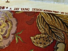 VTG Jay Yang Design Floral Jacobean Upholstery Cotton Fabric 54″ X 92″