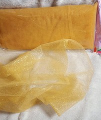 54″ Inch X 10 Yards Premium Glitter Tulle Fabric Bolt (Gold) yard, Gold