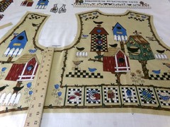 Lot of 3 Adult Vest Panels. Two Springtime, One Birdhouse Bungalow. A26-103