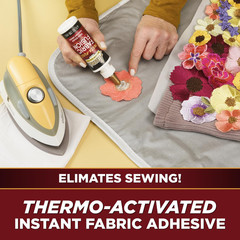 Fabric Fusion Insta-Fuse Permanent Fabric Glue Thermo-Activated Instant Dry Time