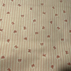 snuggle flannel fabric – 4 Yard 10” Lot- Pink Stripe With Bows