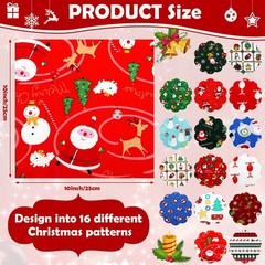 16 Pieces Winter Fat Fabric Bundle Quarters Snowman Snowflake Patterned Cotto…