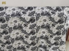 1 Yard Soft Polyester Charmeuse Material Paisley Print Satin Fabric For Scarf