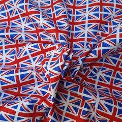 Mini Union Jack Cotton Fabric Flag United Kingdom Flag UK Jubilee Coronation 45″