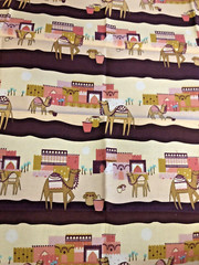 Sahara Far Away Place on Pink Camels Landscape by Cotton and Steel RJR BTFQ