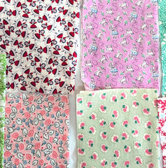 Lot of 19 Maywood Studio Fabric JUST MAKIN’ CONVERSATION Repro 1930s 9½” Squares