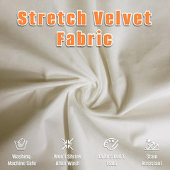 Velvet Fabric, 60” X 40” (150CM X 100CM) Soft Upholstery and Apparel Fabric, W