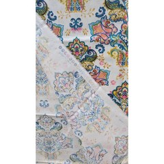 Hobby Lobby Bright Paisley Fabric Multi Color Medallion Damask 46×78 2.16 Yards