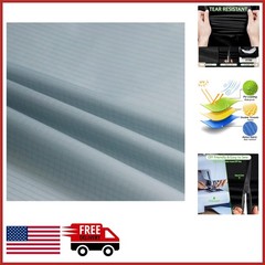 Tear-Resistant Grey Ripstop Nylon Fabric 60×196 Inch for Bags and Covers
