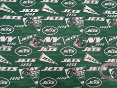 NEW YORK JETS NFL 100% COTTON 1/2 YARD PIECE BRAND NEW DESIGN “GO JETS”