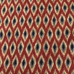 Waverly Inspirations Screen Print Fabric Geometric Diamond Red 5. 75 Yd x 55″ W