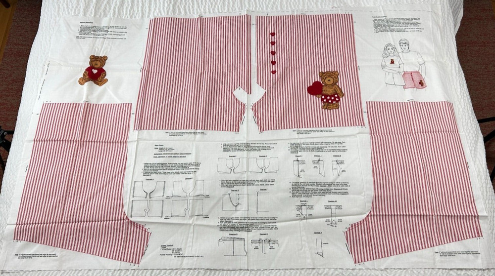 Vintage 80’s/90’s Cut & Sew Fabric Panel Teddy Bear Boxer Shorts