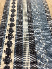 Cowtan & Tout Woven Jute Stripe Fabric- Dalton Stripe Sand Teal 6.75 yd 11313-02