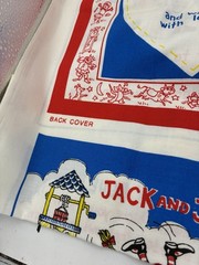 Vintage Princess Fabrics Nursery Rhymes Cloth Book Fabric Panel Uncut 22×68