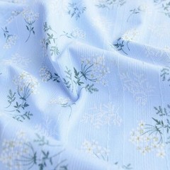 Lace Fabric Fresh Small Flower Leaf Printed Embroidery Cotton Fabric By the Yard