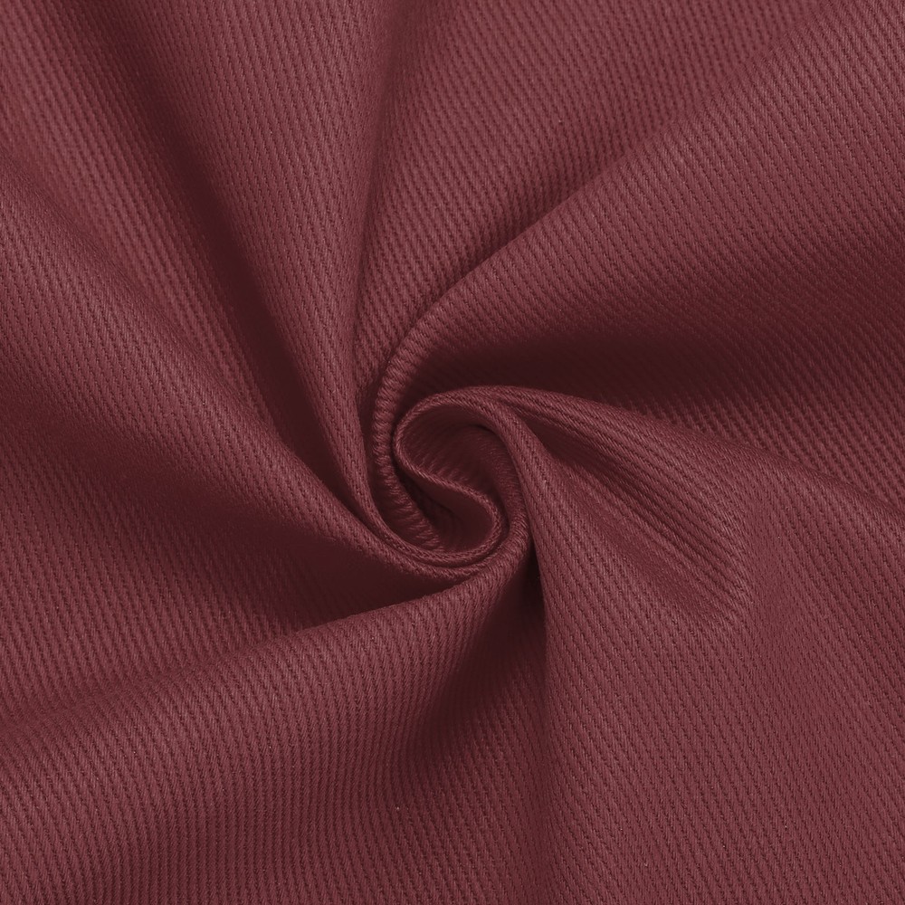 59 Inch 2 Yard Cotton Denim Fabric for DIY, Wine Red