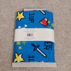 David Textiles 1 Yard Lot of 2 Game Over Blue Video Game 100% Cotton Fabric New