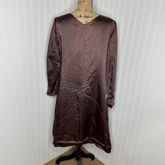 Vintage Union Made Womens Coat Lining Salvaged Brown Satin Wool Textile READ