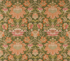 COLEFAX AND FOWLER CURTAIN FABRIC DESIGN Fontenoy 6 METRES OLIVE 100% LINEN
