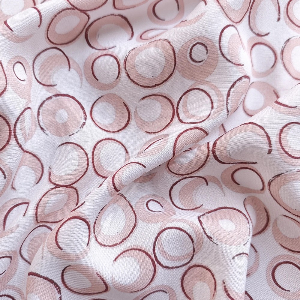 55”Wide By Yard Polka Geometric Fabric Rayon Viscose Dress Robe Sewing Material